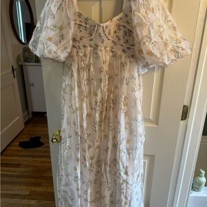 Harlow Maxi Dress in Tiny Yellow Floral- Bump Friendly
